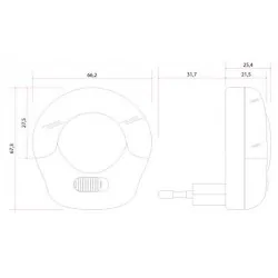 Lampki-do-kontaktu - ln-13-led lampka nocna mini wtykowa do gniazdka ciepłe światło rum-lux 