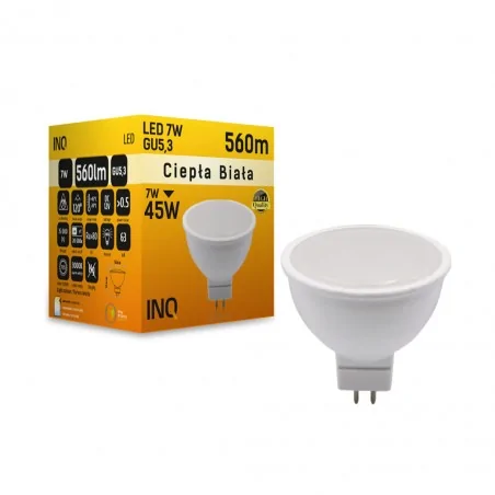 Zarowki-tradycyjne - lr140ww żarówka led niskonapięciowa 12v 7w 3000k gu5,3 inq 