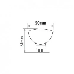 Zarowki-tradycyjne - lr140cw żarówka led niskonapięciowa zimna 12v 7w 6000k gu5,3 inq 