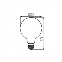Zarowki-dekoracyjne - 33519 dekoracyjna żarówka led z filamentem g125 4w-sw e27 kanlux 