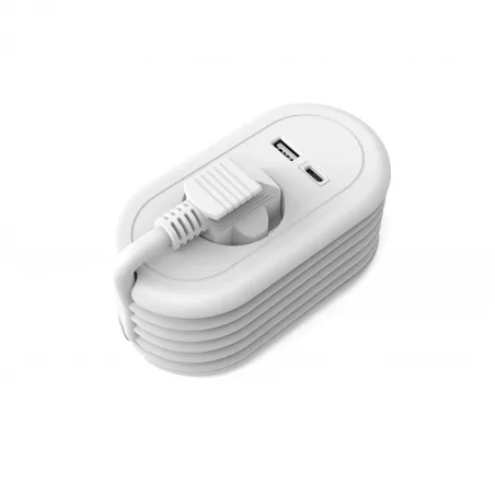 Przedluzacze-elektryczne - ps-131/1,5 3x1,5 przedłużacz jednogniazdowy schuko z gniazdami usb-a i usb-c plastrol 