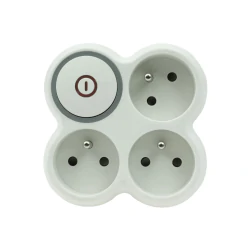 Rozgalezniki - rozg.r-31ws/b potrójny rozgałęźnik wtyczkowy z włącznikiem uziemienie 3x2pz plastrol