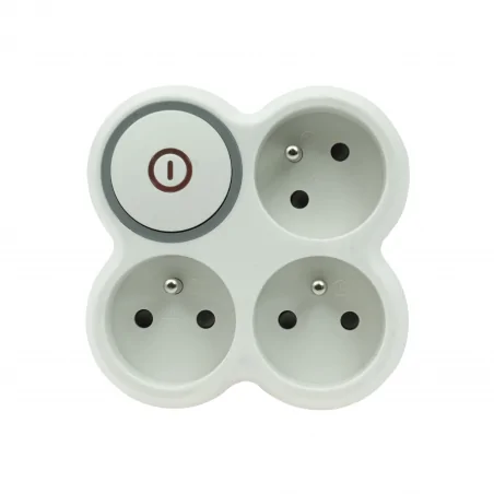 Rozgalezniki - rozg.r-31ws/b potrójny rozgałęźnik wtyczkowy z włącznikiem uziemienie 3x2pz plastrol 