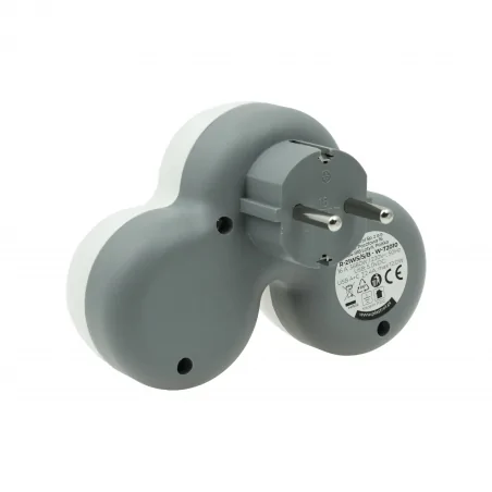 Rozgalezniki - rozg.r-21ws/s/b rozgałęźnik podwójny z/u schuko usb a + usb c plastrol 