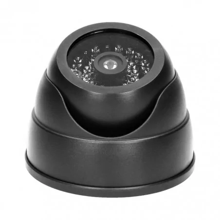 Wideodomofony - cd-4 czarna atrapa kamery monitorującej z podczerwienią cctv bateryjna mini orno 