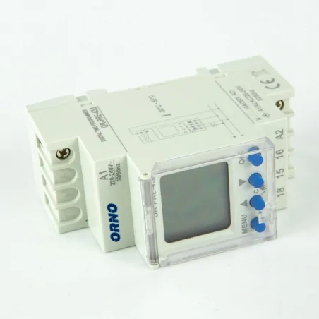 Sterowanie-czasowe - elektroniczny programator czasowy na szynę din or-pre-433 orno 