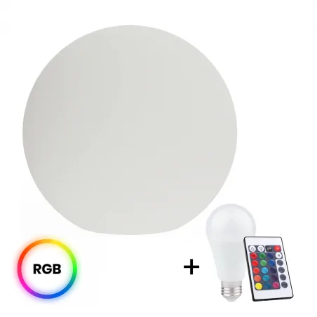 Lampy-kule-ogrodowe - eko1365 kula ogrodowa fi300 z żarówką rgb a60 10w + pilot globo eko-light 