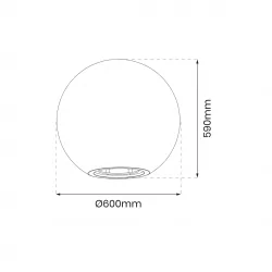 Lampy-kule-ogrodowe - eko1367 kula ogrodowa fi600 z żarówką e27 10w rgb + pilot globo eko-light 
