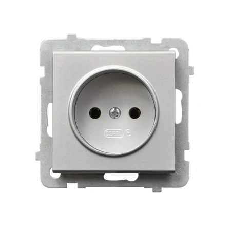Gniazda-pojedyncze-podtynkowe - gniazdo pojedyncze srebrny mat gp-1r/m/38 sonata ospel 
