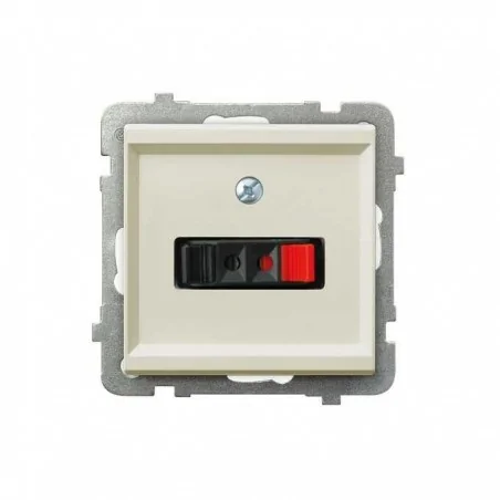 Gniazda-glosnikowe - gniazdo głośnikowe pojedyncze ecru gg-1r/m/27 sonata ospel 