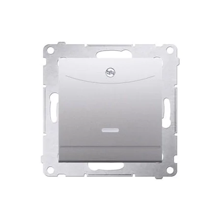 Wlaczniki-hotelowe - włącznik hotelowy podwójny z podświetleniem srebrny mat dwh2.01/43 simon 54 kontakt-simon 