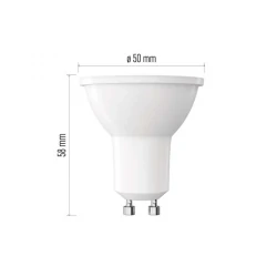 Gwint-trzonek-gu10 - zq8e42.3  zestaw 3 żarówek led gu10 mr16 7w-60w 806lm ciepła biel 3000k emos 
