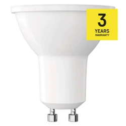 Gwint-trzonek-gu10 - zq8e42.3  zestaw 3 żarówek led gu10 mr16 7w-60w 806lm ciepła biel 3000k emos 