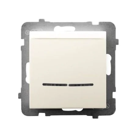 Wlaczniki-hotelowe - włącznik hotelowy z podświetleniem pomarańczowym ecru łp-15us/m/27 aria ospel 