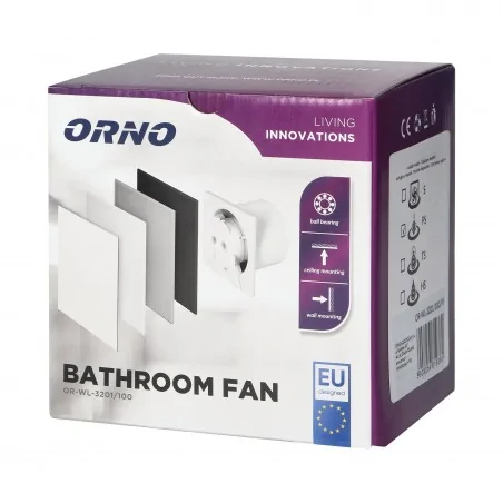 Wentylatory-o-srednicy-100 - wentylator łazienkowy z wyłącznikiem sznurkowym 100mm ścienno-sufitowy or-wl-3201/100/ps orno 