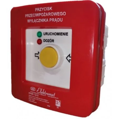 Wylaczniki-awaryjne - 904550 przycisk przeciwpożarowego włącznika prądu 2 tory prądowe 12a r-z ac/230v ppwpp-1s a/4 
