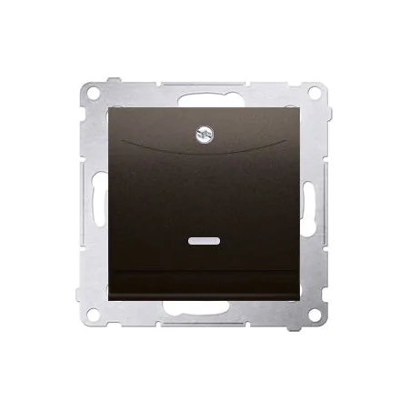 Wlaczniki-hotelowe - włącznik hotelowy podwójny z podświetleniem brązowy mat dwh2.01/46 simon 54 kontakt-simon 