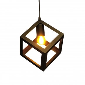 Lampy-sufitowe - lampa sufitowa w kształcie figury geometrycznej czarna e27 20w il mio sweden c polux 