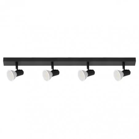 Kinkiety-do-salonu - poczwórny spot oświetleniowy czarny 4xgu10 rio ad-op-6432bgu10 orno 