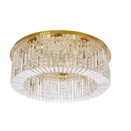 Plafony - złoty plafon w stylu glamour z kryształami 10xe14 maranga 18-33345 candellux 