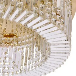 Plafony - złoty plafon w stylu glamour z kryształami 10xe14 maranga 18-33345 candellux 