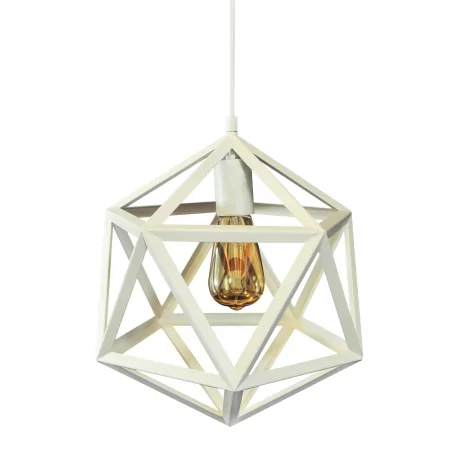 Lampy-sufitowe - lampa sufitowa geometryczna biała e27 20w il mio denmark b 307002 polux 