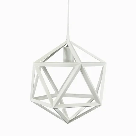 Lampy-sufitowe - lampa sufitowa geometryczna biała e27 20w il mio denmark b 307002 polux 
