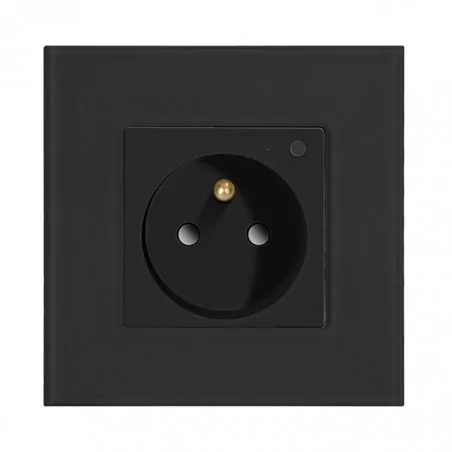 Urzadzenia-zdalnie-sterowane - czarne gniazdo pojedyncze sterowane smartfonem na aplikację tuya smart or-sh-17205/b orno 