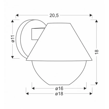 Kinkiety-ogrodowe - 21-32256 nowoczesny kinkiet ogrodowy czarny e27 40w ip44 hendera candellux 