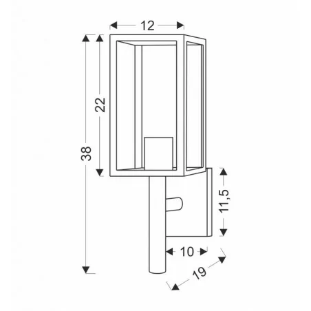 Kinkiety-ogrodowe - 21-32263 czarny kinkiet elewacyjny 60w e27 ip44 hosta candellux 