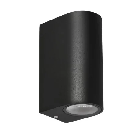 Kinkiety-ogrodowe - 22-32294 kinkiet zewnętrzny zaokrąglony czarny 2x35w gu10 ip44 lobelia candellux 