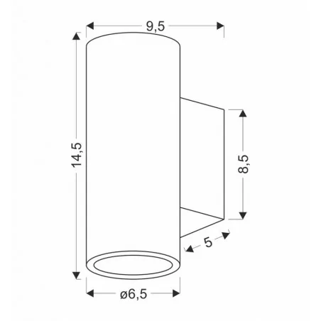 Kinkiety-ogrodowe - 22-32324 kinkiet ogrodowy tuba czarna 2x35w gu10 ip65 papaver candellux 