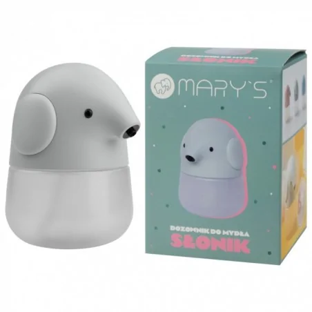 Oswietlenie-do-pokoju-dzieciecego - dozownik na mydło w płynie dla dzieci szary słonik interblue 