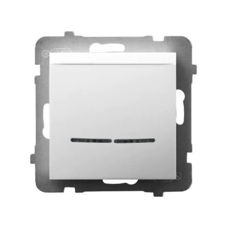 Wlaczniki-hotelowe - włącznik hotelowy z podświetleniem pomarańczowym biały łp-15us/m/00 aria ospel 