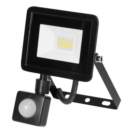 Naswietlacze-led-10w - czarny naświetlacz led z czujnikiem ruchu 10w 4000k ip44 alled fl/r-9 orno 