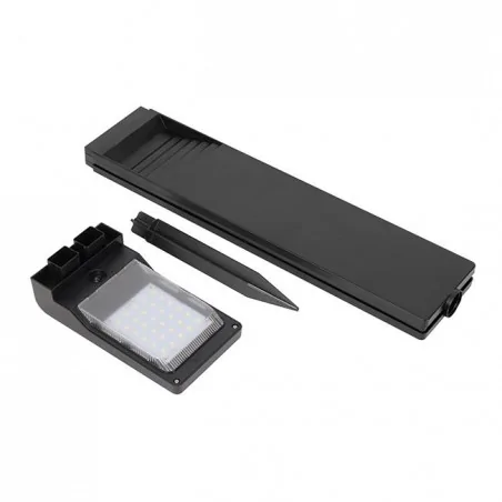 Lampy-solarne - lampa solarna led ogrodowa wbijana 41cm 0567 lvt 