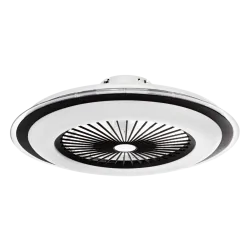 Plafony - ml8339 zonda okrągły plafon led z wentylatorem sterowany pilotem 48w milagro eko-light 