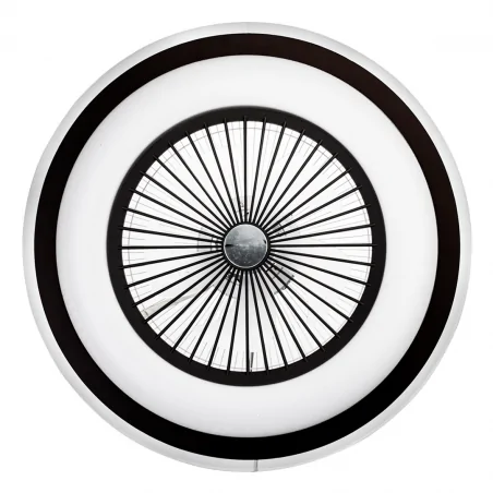 Plafony - ml8339 zonda okrągły plafon led z wentylatorem sterowany pilotem 48w milagro eko-light 