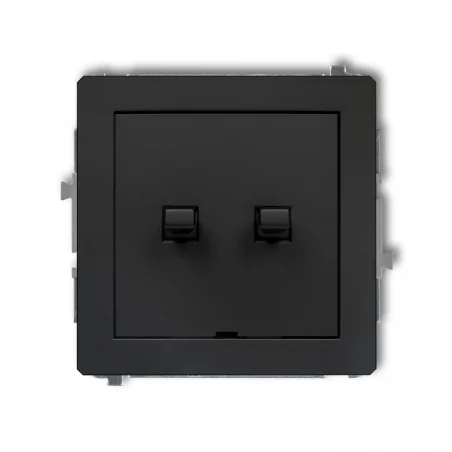 Wylaczniki-amerykanskie - włącznik podwójny w stylu amerykańskim czarny mat 12dwpus-2 deco karlik 
