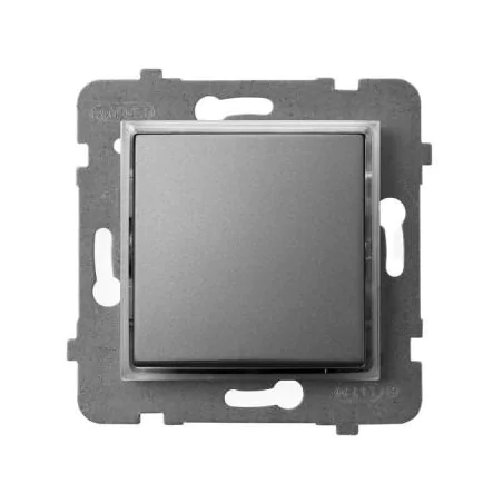 Wylaczniki-jednobiegunowe - włącznik kontrolny z podświetleniem pomarańczowym szary mat łp-12us/m/70 aria ospel 