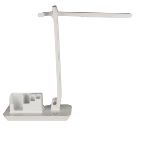 Lampki-biurkowe - lampka led na biurko z organizerem i neutralnym światłem biała 