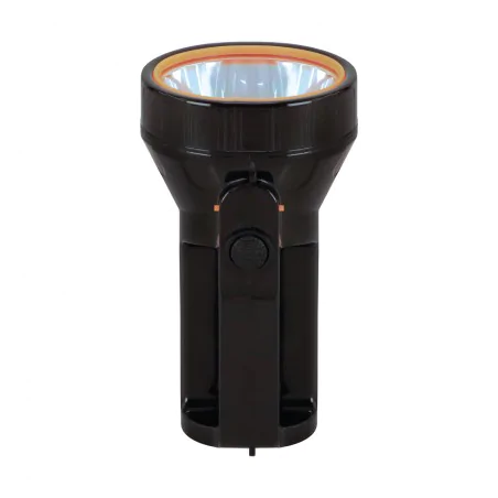 Latarki-led - 04451 latarka czarna ręczna led 3w+3w burta ideus 