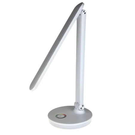 Lampki-biurkowe - lampka biurkowa led z kolorowym światłem w podstawie biała 