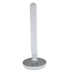 Lampki-biurkowe - lampka biurkowa led z kolorowym światłem w podstawie biała 