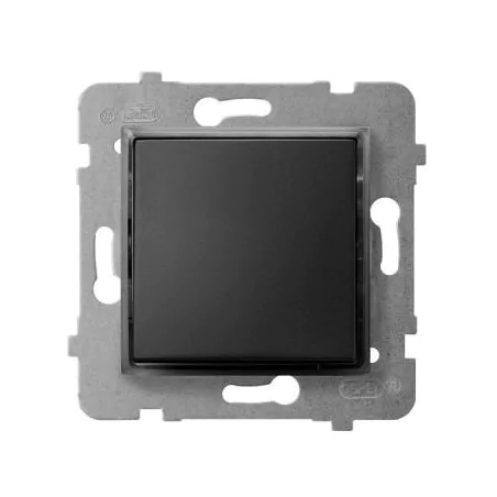 Wylaczniki-jednobiegunowe - włącznik kontrolny z podświetleniem pomarańczowym czarny metalik łp-12us/m/33 aria ospel 