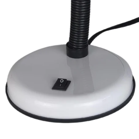 Lampki-biurkowe - lampka biurkowa biała na wymienną żarówkę regulowane ramię sofi 