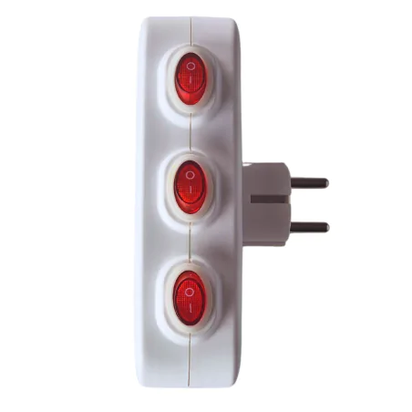 Rozgalezniki - rozgałęźnik elektryczny do gniazdka z 3 wyłącznikami z-10 rum-lux 
