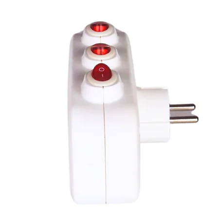 Rozgalezniki - rozgałęźnik elektryczny do gniazdka z 3 wyłącznikami z-10 rum-lux 