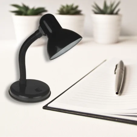 Lampki-biurkowe - lampka biurkowa na żarówkę z tradycyjnym gwintem czarna sofi 