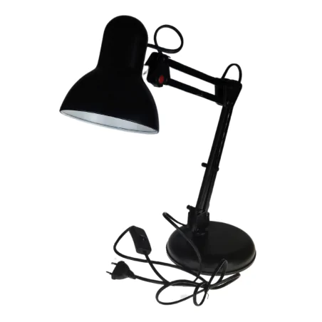 Lampki-biurkowe - lampka biurkowa kreślarska czarna z regulacją kąta nachylenia lucy 